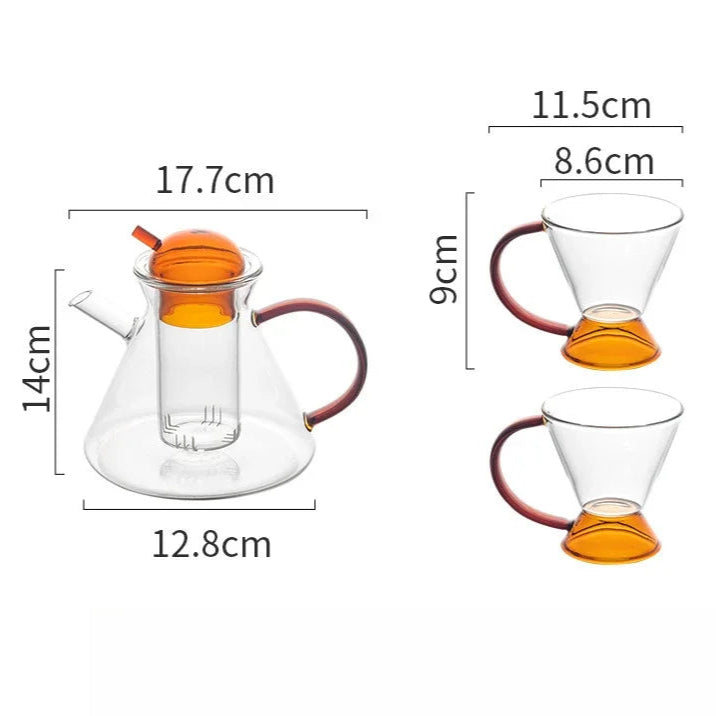 Conjunto para Chá de Vidro com Infusor - 3pcs