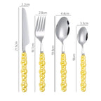 Conjunto Talheres Pérola 4 Pcs em Aço Inox