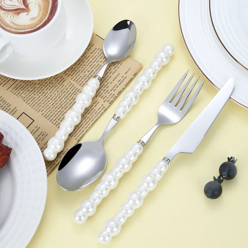 Conjunto Talheres Pérola 4 Pcs em Aço Inox