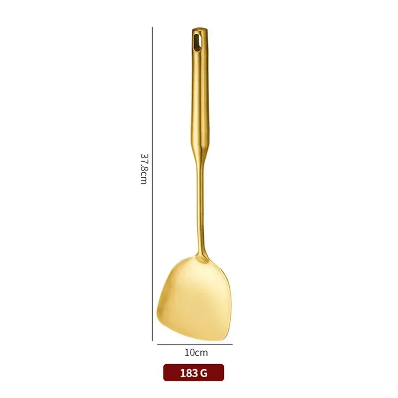 Conjunto De Utensílios De Cozinha Em Aço Inoxidável, Colher De Cozinha, Colher, Acessórios Para Casa, Ferramentas De Cozinha, Luxo, 7Pcs