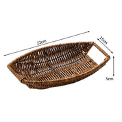 Rattan frutas pão lanches bandeja de armazenamento barra café cesta armazenamento nordic desktop cosméticos diversos organizador cozinha caixas armazenamento