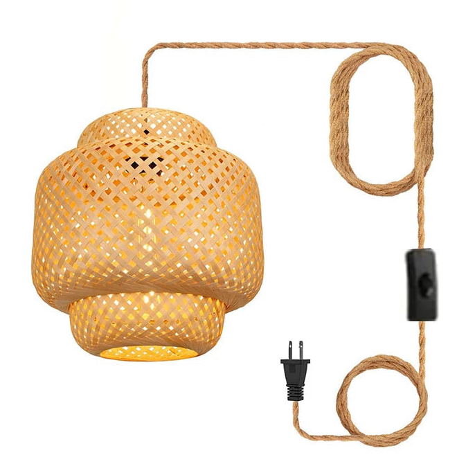 Lustre de Bambu Artesanal - Elegância Natural