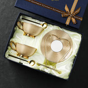 Conjunto Xícara em Porcelana Turca - 3 ou 6pcs