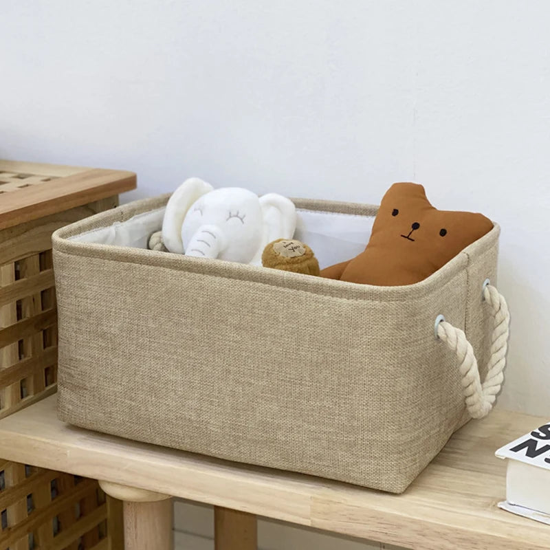 Caixa Organizadora de Linho Elegante