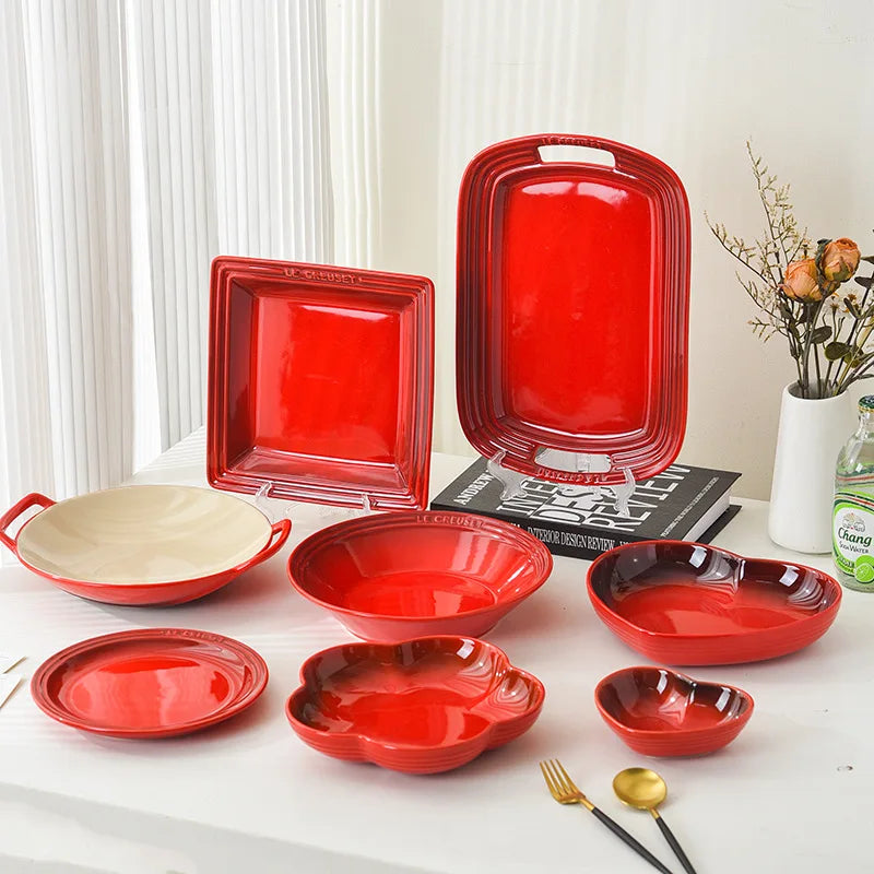 Linha Louças em Porcelana Vermelha