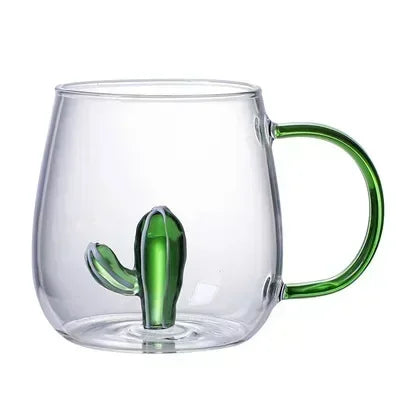Caneca de Vidro Criativa Nature Vários Modelos 3D