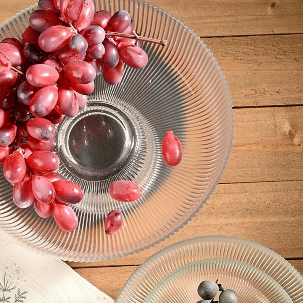 Fruteira de Vidro com Base Pedestal