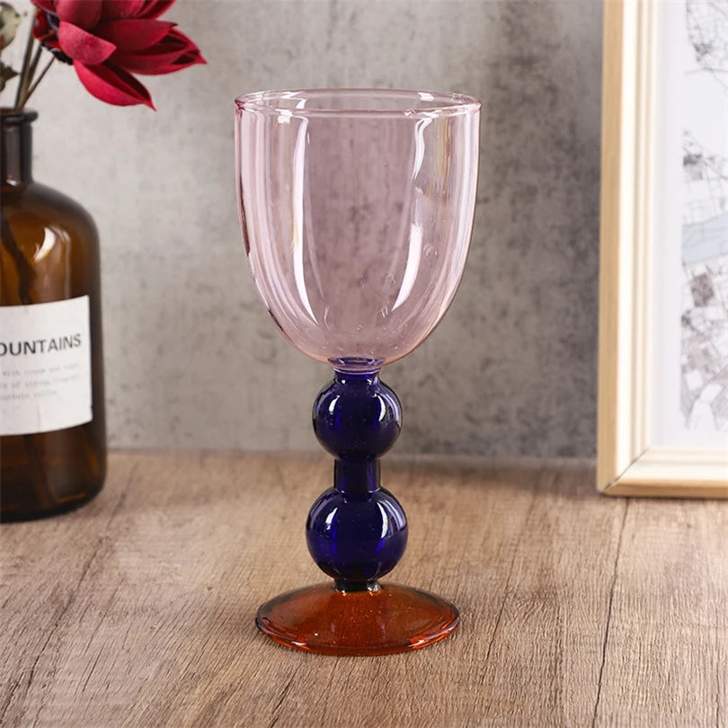 Taça de Vidro Arte Colorida - 300ml