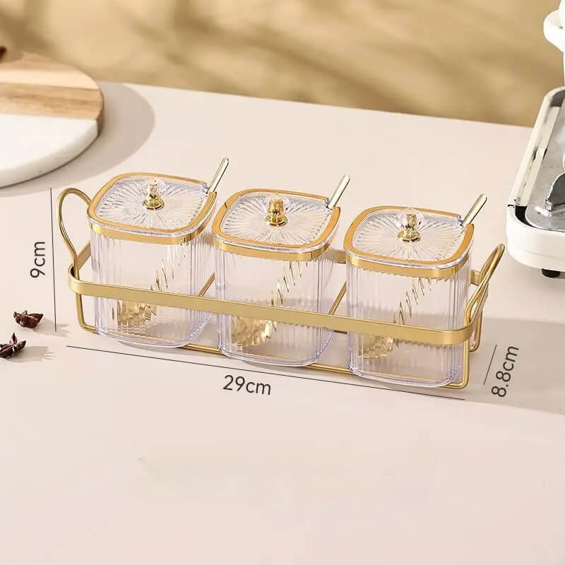 Organizador para Temperos de Vidro Individual ou Kit 3 Pcs