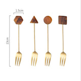 Conjunto de Talheres Geométricos em Acrílico e Inox - 4pcs