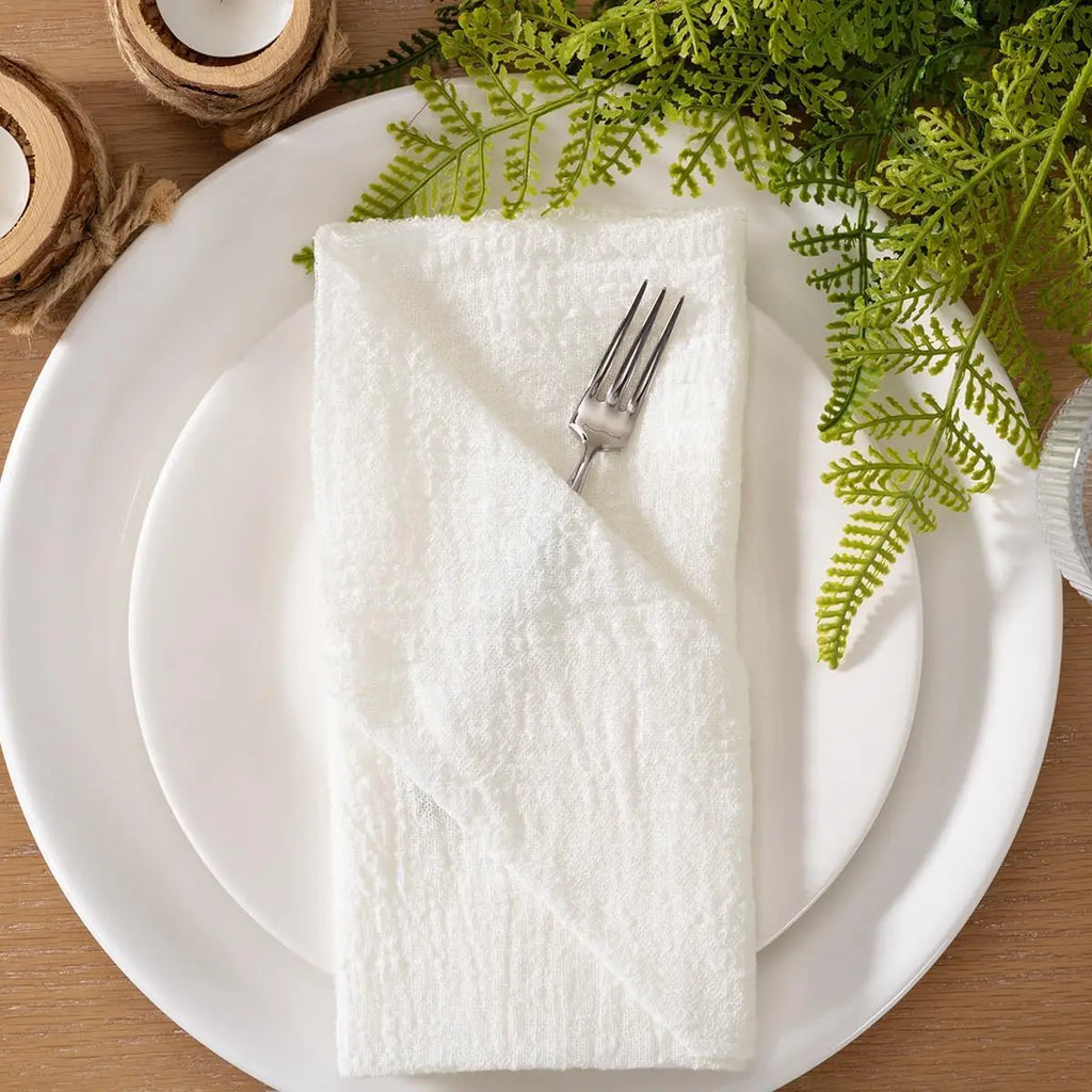 Guardanapos de Algodão Feitos à Mão 32x32cm - Conjunto de 10pcs