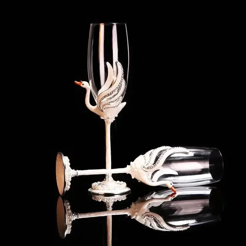Taças Cisne Esmaltada Individual ou kit 2 Pcs