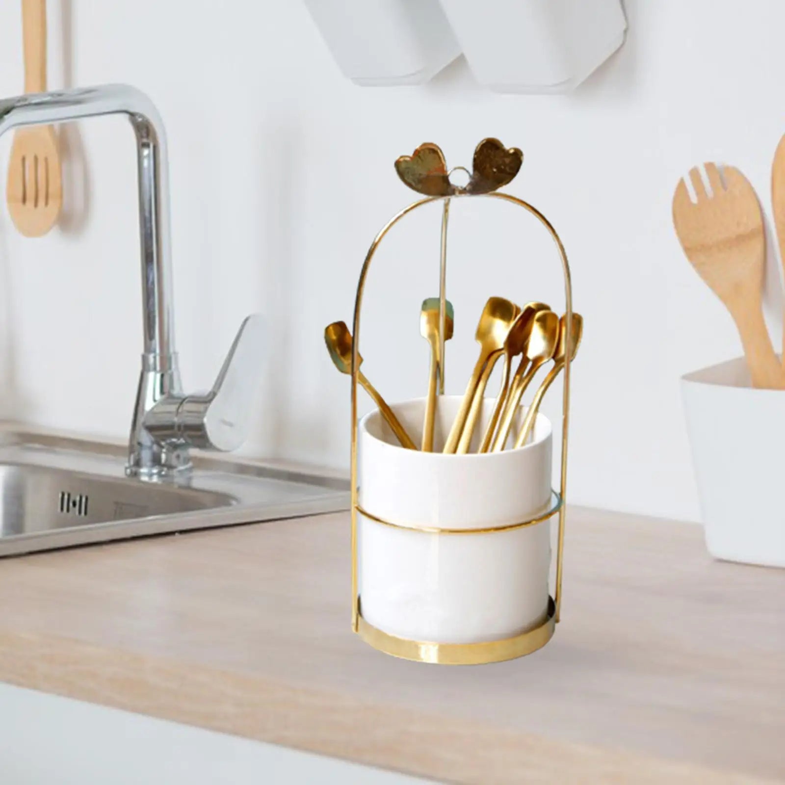 Suporte para pauzinho, pinças removíveis, batedores, garfos, utensílio, talheres, colher, suporte para cafeteria doméstica