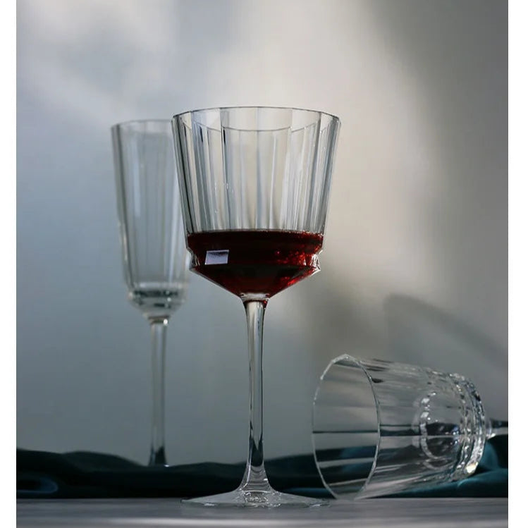 Taças e Copos de Cristal Listrado - Individual