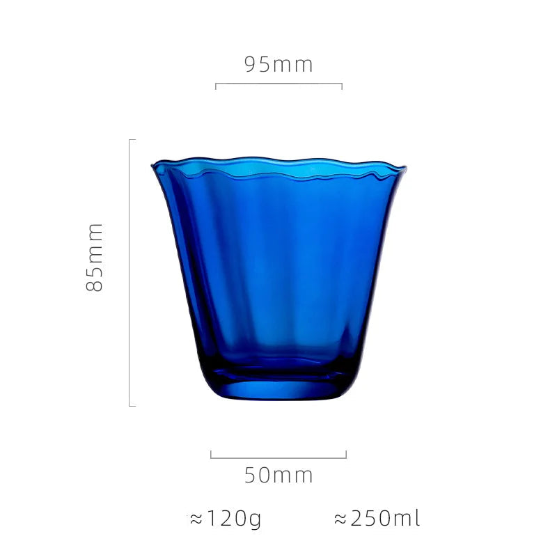 Taças de Cristal Azul Safira para Vinho e Coquetéis
