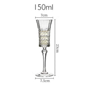 Estilo europeu cristal esculpido vidro de vinho, Cálice de luxo, Copos de diamante, Copos de champanhe, Bar Party Hotel Home Drinking Ware, Europa