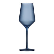 Taça de Cristal Fosco Nórdico com Elegante Borda Dourada