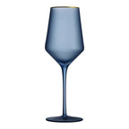 Taça de Cristal Fosco Nórdico com Elegante Borda Dourada