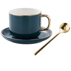 Conjunto Luxuoso de Xícara de Chá de Cerâmica Europeia