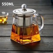 Chaleira Quadrada de Vidro com Infusor