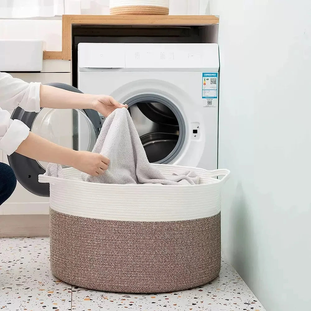 Cesta de Armazenamento de Algodão Premium para Casa