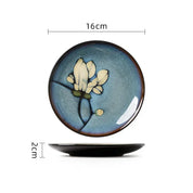 Retro Forno Esmalte Porcelana Placa, Talheres De Cerâmica Europeia, Pratos Domésticos, Pratos Artesanais De Jantar, Acessórios De Cozinha