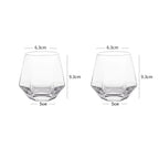 Copo Hexagonal de Vidro Colorido 320ml para Bebidas Nobres