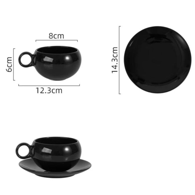 Caneca de Cerâmica Vintage com Design Europeu - 270ml