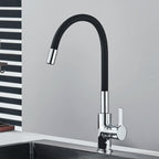 Torneira de pia de cozinha e nariz de gel de sílica, torneira de água quente e fria em várias cores disponíveis, qualquer direção, com montagem rotativa