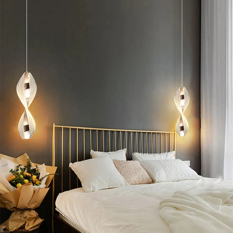 Moderno Acrílico Geométrico Luz Pingente, Pendurado Lâmpadas, Restaurante Iluminação, LED, Quarto, Sala de estar, Decoração Home