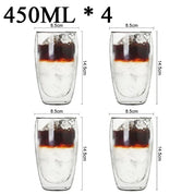Conjunto Copos de Vidro Parede Dupla 2 e 4 Pcs