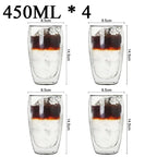 Conjunto Copos de Vidro Parede Dupla 2 e 4 Pcs
