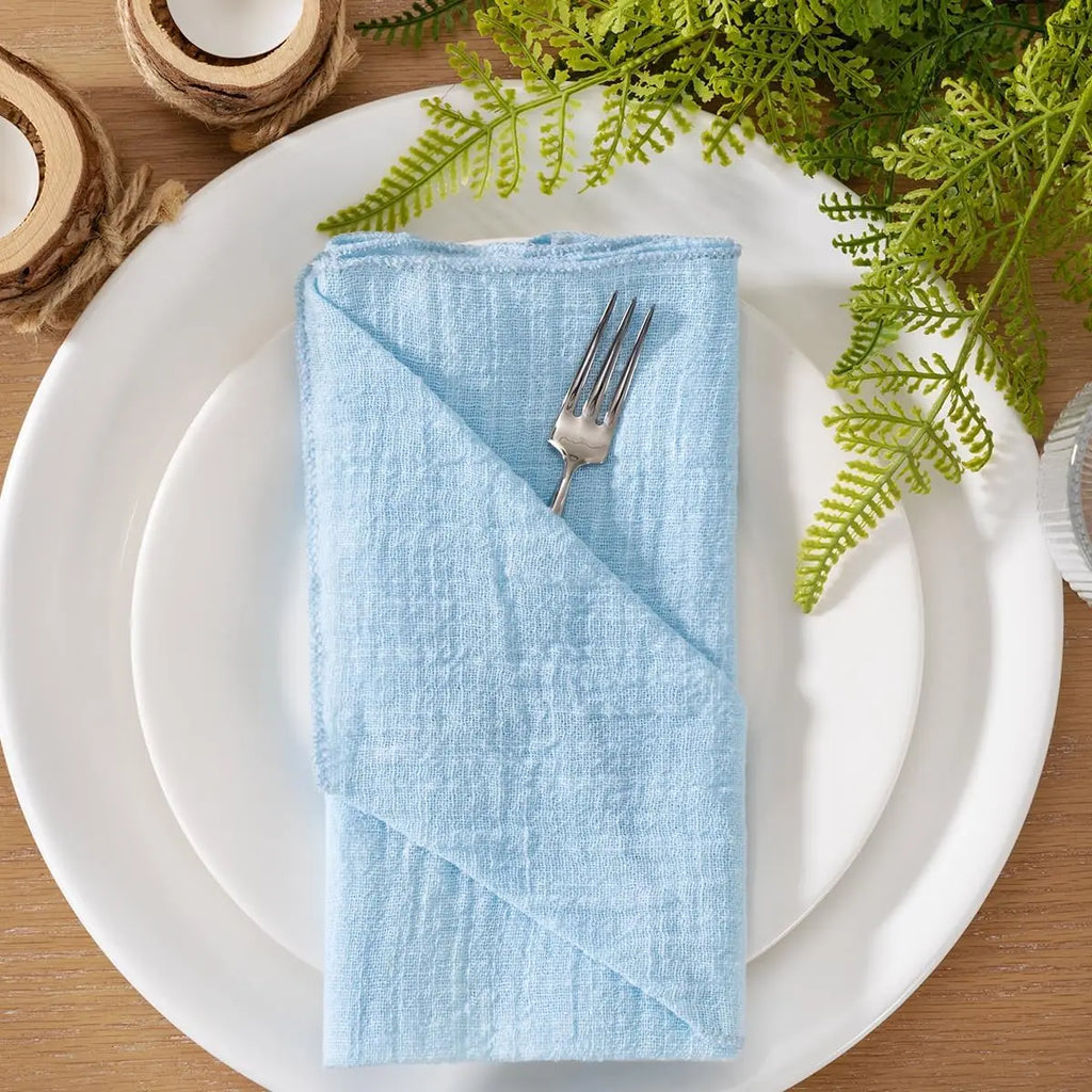 Guardanapos de Algodão Feitos à Mão 32x32cm - Conjunto de 10pcs