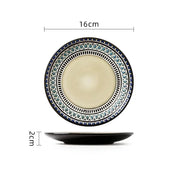 Retro Forno Esmalte Porcelana Placa, Talheres De Cerâmica Europeia, Pratos Domésticos, Pratos Artesanais De Jantar, Acessórios De Cozinha