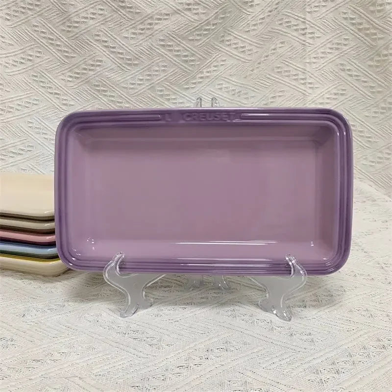 Bandeja Retangular em Porcelana