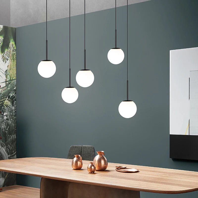 Luminária Led Bola de Vidro Moderna
