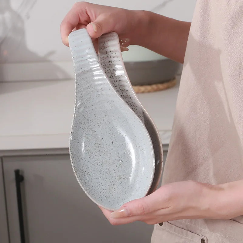 Suporte para Colher em Porcelana Premium para Cozinha