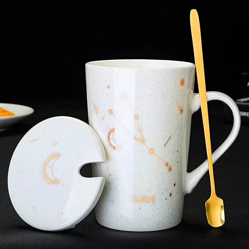 Caneca Constelações Signo em Porcelana - 420ml