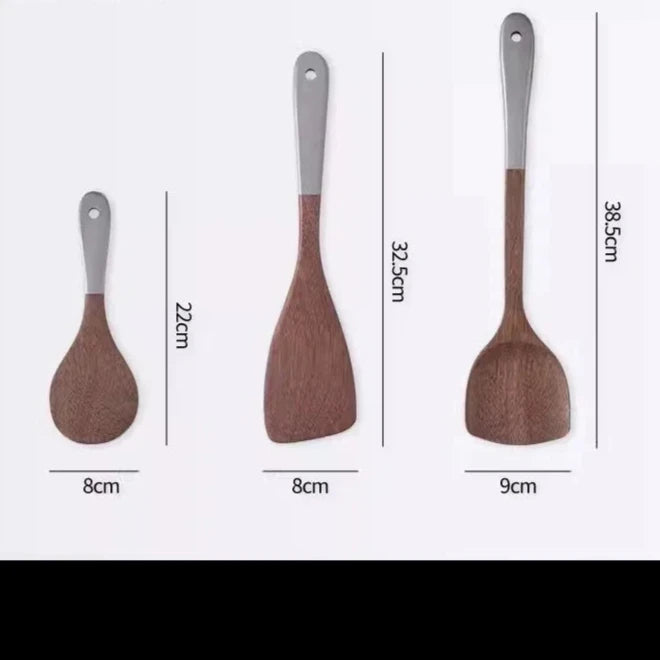 Utensílios em Madeira Teca Individual e kit 3 ou 4pcs