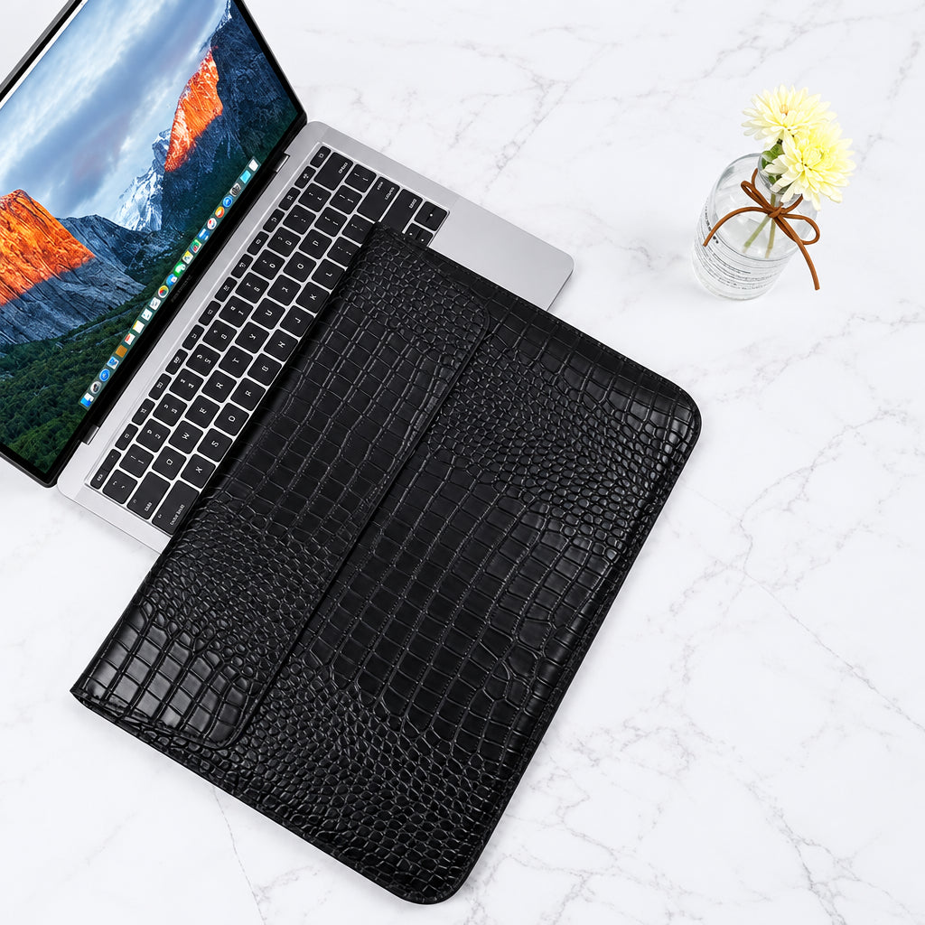Case para MacBook em Couro Tipo Envelope para MacBook Air e MacBook Pro