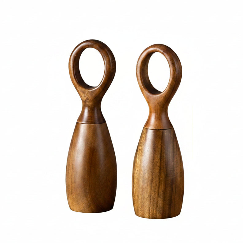 Moedor de Pimenta em Madeira de Acácia com Design Sofisticado
