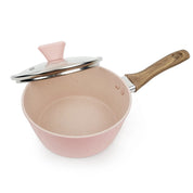 Conjunto Panela e Frigideira Rosa Antiaderente