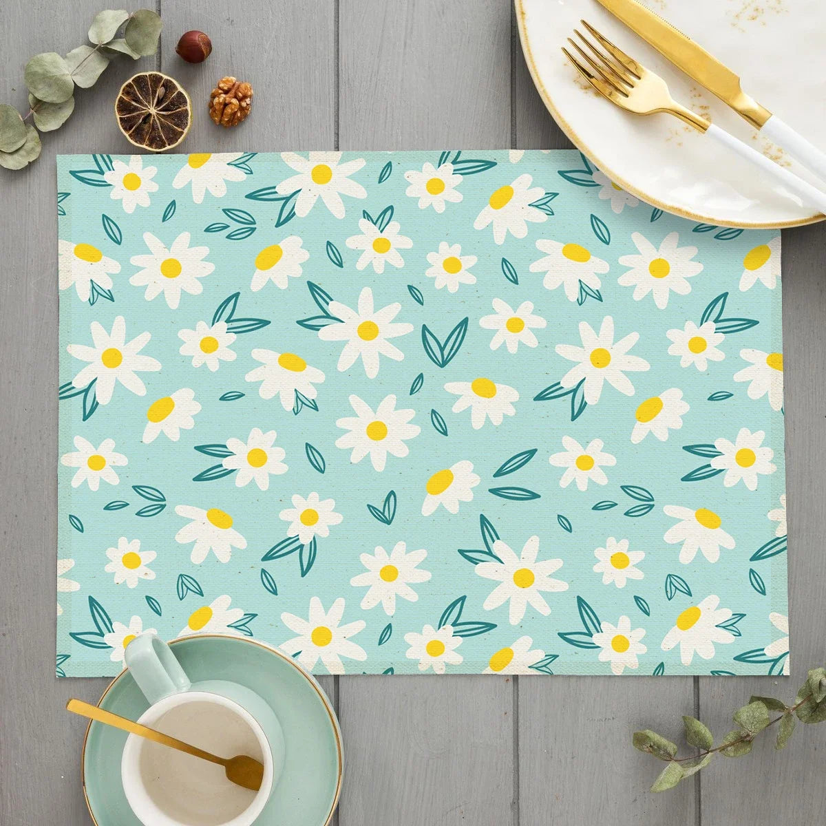 Kit Descanso para Prato Floral Feito a Mão 4pcs