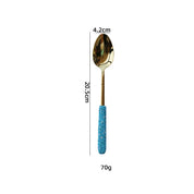Talheres Blue com Strass Individual e Kit 3 ou 4 pcs