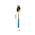 Talheres Blue com Strass Individual e Kit 3 ou 4 pcs