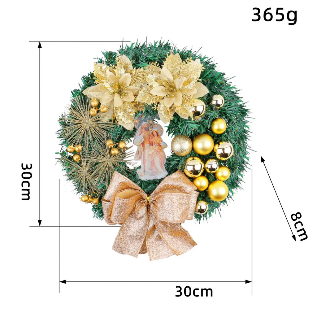 2025 guirlanda de natal jesus cristo com luz vermelha/dourada guirlanda porta feliz natal ornamento navidad ao ar livre decoração de festa de ano novo