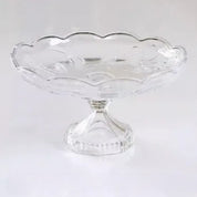 Prato de Cristal com Base para Frutas e Sobremesas