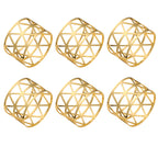 6 Anéis de Guardanapo em Metal 8 Modelos