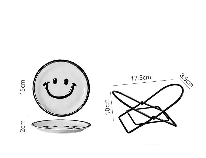 Conjunto Pratos Sorriso 6 Pcs em Cerâmica