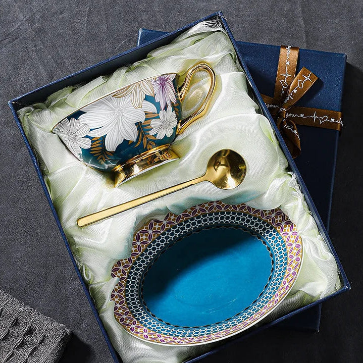 Conjunto Elegante de Xícara de Chá de Cerâmica com Design Exclusivo